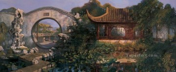 Garden of southern changjiang delta from China Shanshui Chinese Landscape Oil Paintings